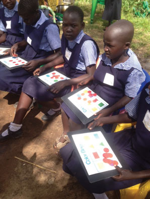 Kids playing Bingo