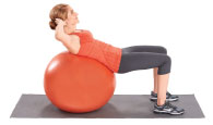 Crunches with exercise ball