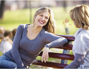 Women on a Park Bench