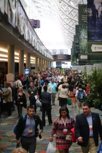 People walking around at Melaleuca Convention