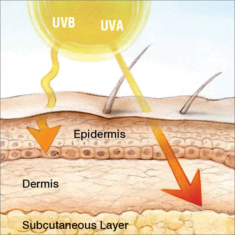 How UV Light Effects Skin - UVA and UVB