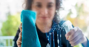 women cleaning damage to their lungs