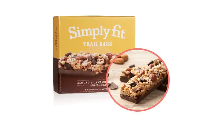 simply fit trail bars - almond and dark chocolate