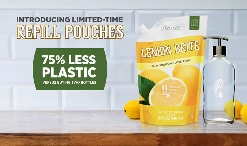 introducing limited time lemon brite refill pouches