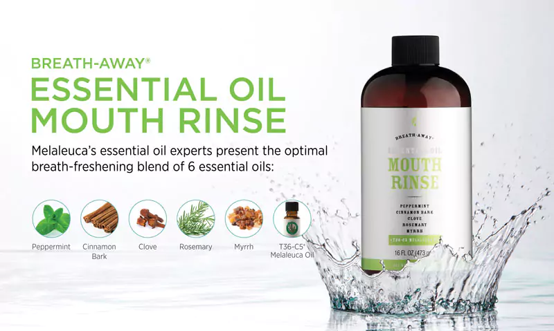 breath-away essential oil mouth rinse