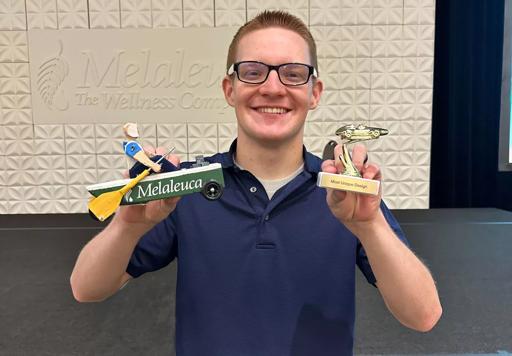 Melaleuca Pinewood Derby Most Unique car winner