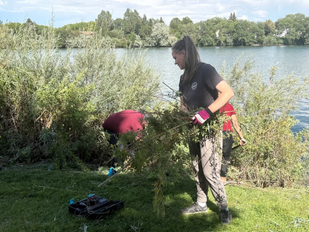 Melaleuca employees clean Idaho Falls Greenbelt service project